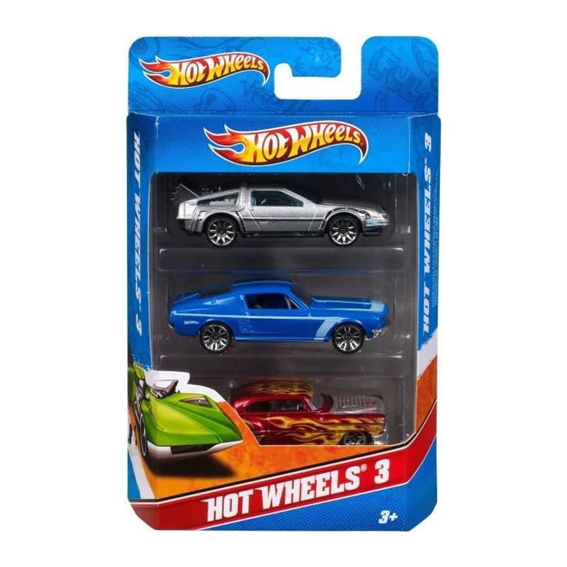 Coffret de 3 Véhicules Hot Wheels - Miniatures pour Enfant - 3 ans +