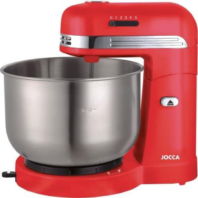 Robot pétrin JOCCA: Bol inox 3,5L, 5 vitesses - Rouge et gris