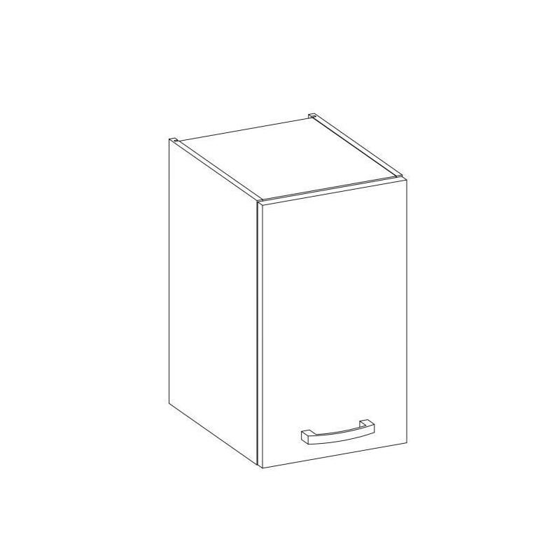 Meuble haut 1 porte battante chêne sonoma - L 40 x P 31,6 x 72 cm