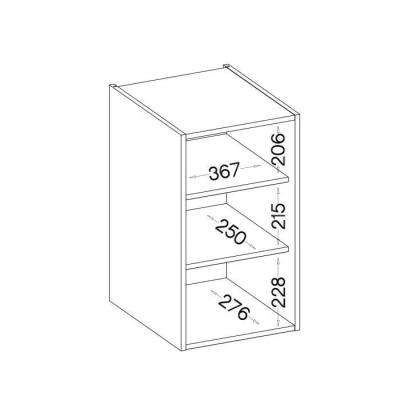 Meuble haut 1 porte battante chêne sonoma - L 40 x P 31,6 x 72 cm