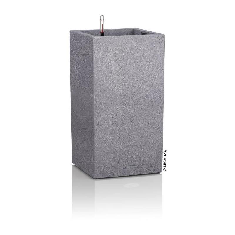 Pot de fleur LEC Canto Stone Colonne 40 Gris pierre - Résistant aux intempéries