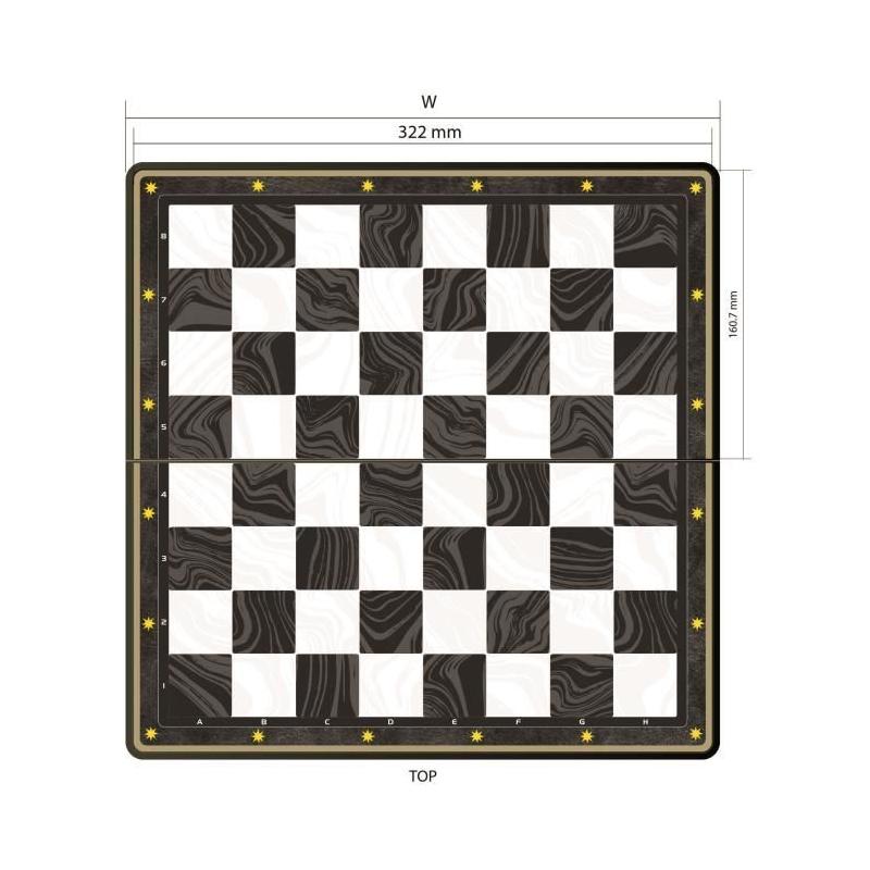 Jeu d'échecs Harry Potter magnétique pliable - Dimensions compactes de 36x36x7 cm