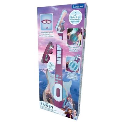 Guitare électronique lumineuse Reine des Neiges avec micro et lunettes