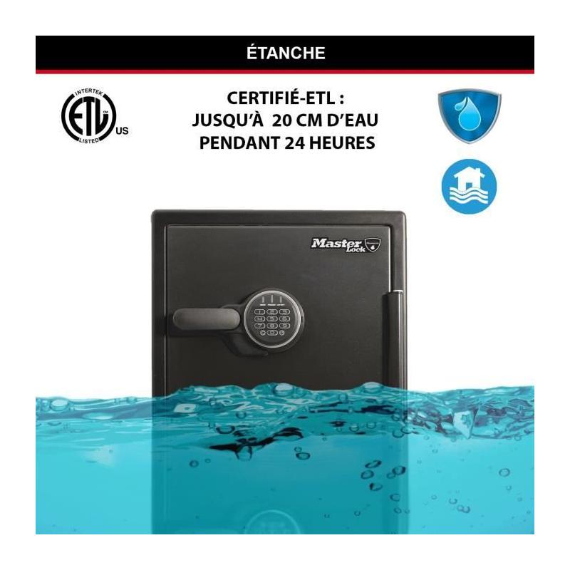 Coffre-fort MASTER LOCK Ignifuge et Etanche - XXL 56,6L