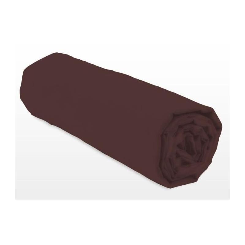 Drap-housse Marron 160x200+25cm - Plus responsable - Oeko-Tex