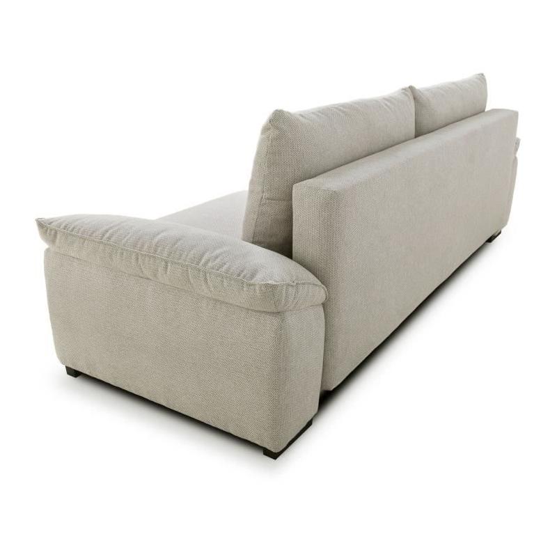 Canapé convertible beige NORMAN - 3/4 places - Avec coffre - 240 x 85 x 85 cm