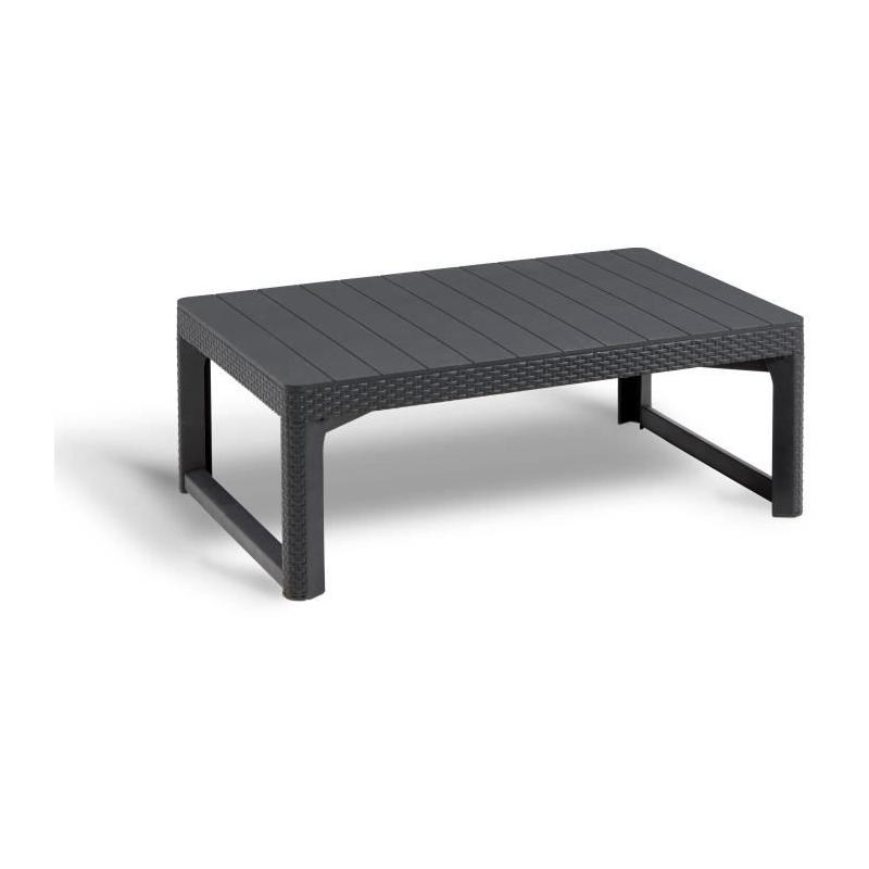 Salon de jardin en résine tressée Allibert - SanRemo Gris graphite