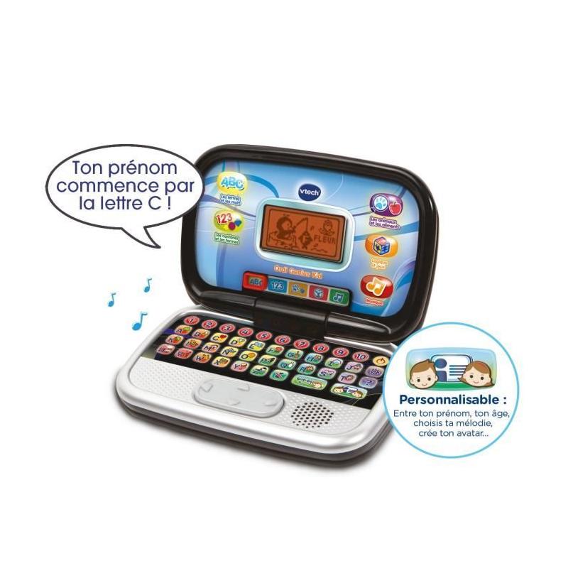 Ordinateur Interactif Enfant VTECH Genius Kid - Noir - 20 activités - Éducatif