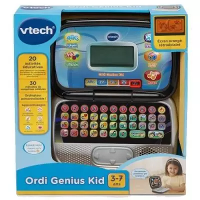 Ordinateur Interactif Enfant VTECH Genius Kid - Noir - 20 activités - Éducatif