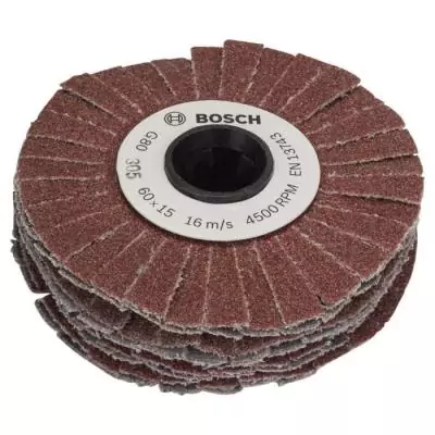 Cylindre abrasif Bosch - Accessoire Texoro, Grain 80, Largeur 15mm