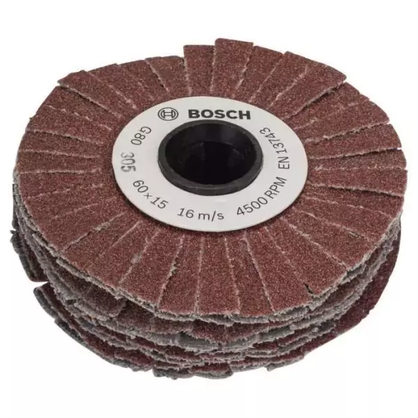 Cylindre abrasif Bosch - (Accesssoire pour Texoro, Grain 80, Largeur 15mm, Souple)