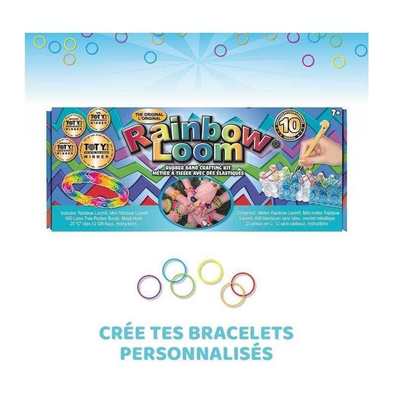 Métier à tisser Rainbow Loom Original - Créez vos bijoux avec 600 élastiques