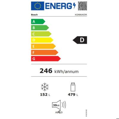 Réfrigérateur combiné Bosch 86cm 631L NoFrost Inox - KGN86AIDR