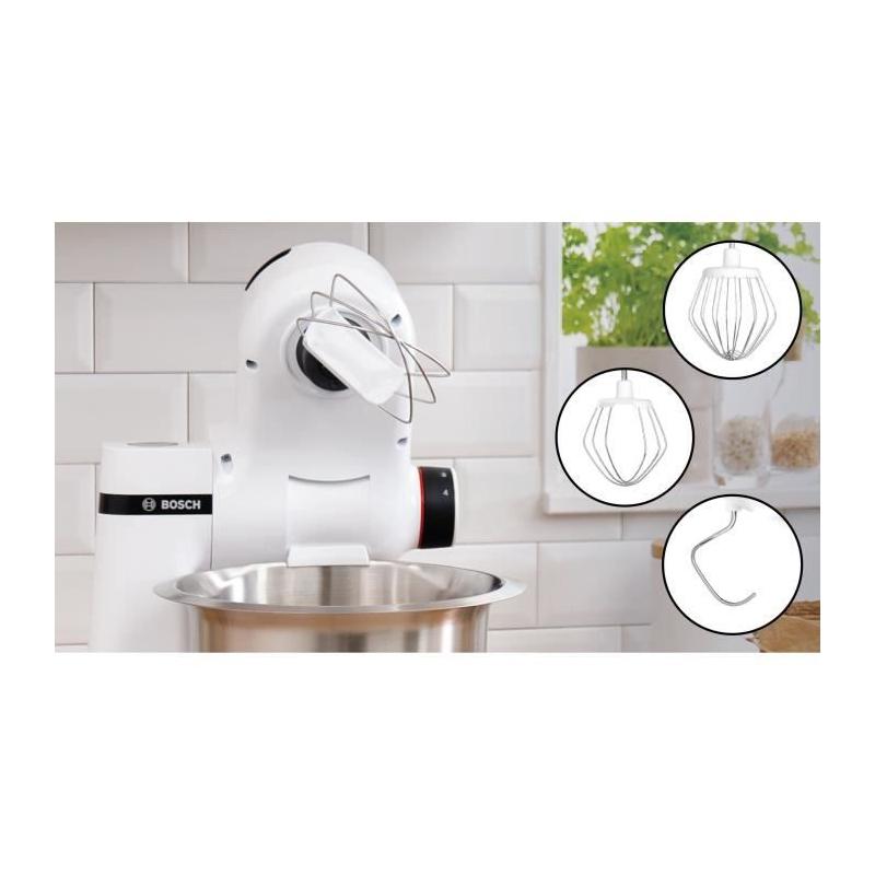 Robot pâtissier Bosch Serie 2 700W Blanc - Multifonctions de cuisine