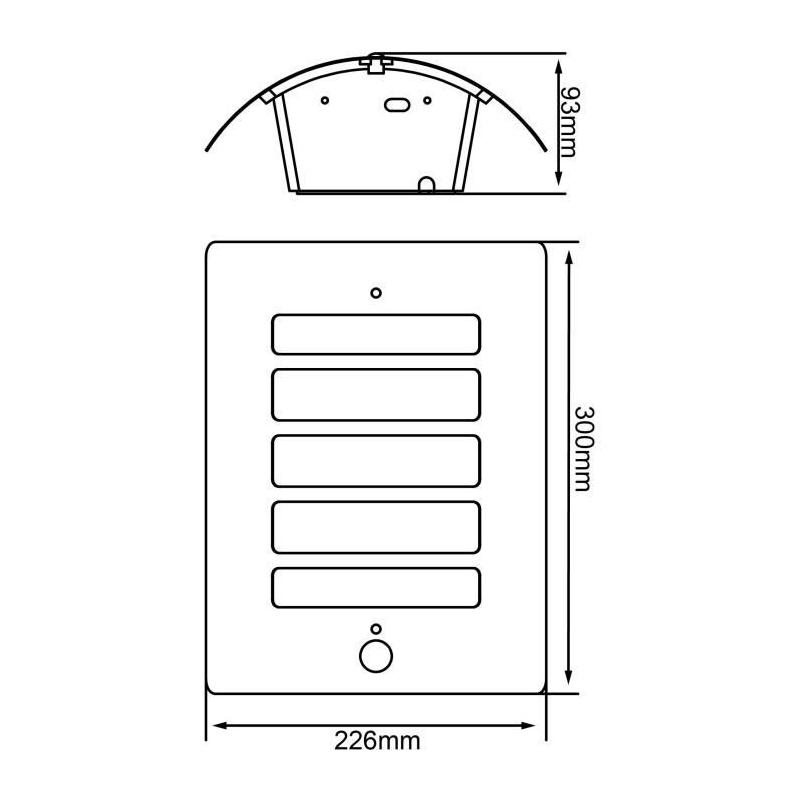 Applique extérieure avec détecteur TODD - BRILLIANT - Anthracite IP44