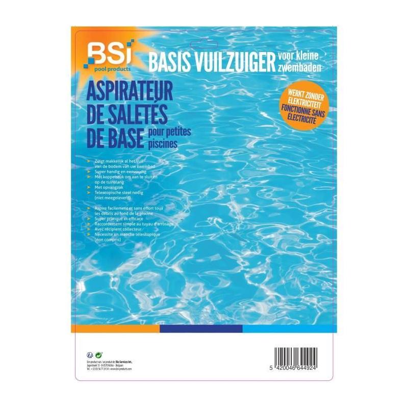 Aspirateur de fond manuel BSI - Avec poche pour détritus - 30cm
