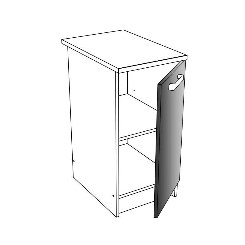 Caisson bas de cuisine L 40cm - Blanc brillant | Élément séparé bas