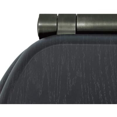 Abattant WC Gelco North Noir FSC - Frein de chute - Charnières métal graphite brossé