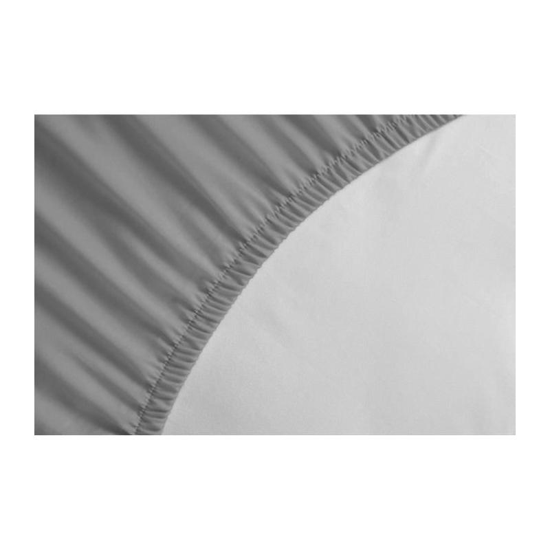 Drap Housse 100% coton 160x200x25 cm gris clair - Confort et élégance