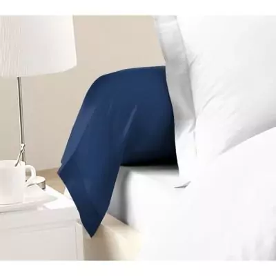 Taies de traversin en coton 100% - Lot de 2 - Bleu
