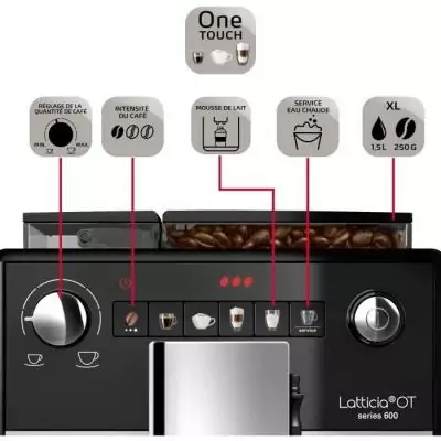 Machine à café automatique Melitta Latticia OT F300-101 Argent - Pratique et élégante Machine à café automatique Melitta Latticia OT F300-101 Argent - Pratique et élégante