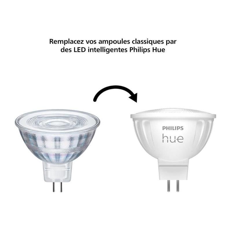 Ampoule connectée PHILIPS HUE MR16 - Lot de 2