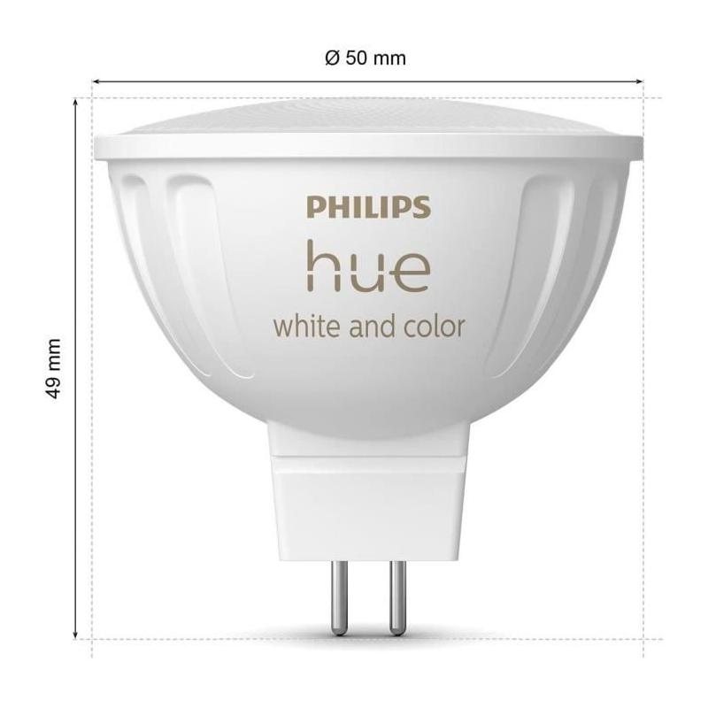 Ampoule connectée PHILIPS HUE MR16 - Lot de 2