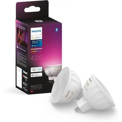 Ampoule connectée PHILIPS HUE MR16 - Lot de 2