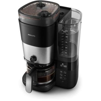 Cafetière filtre Philips HD7888/01 - 10 tasses - Broyeur intégré - Noir/Argent