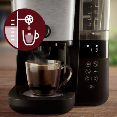 Cafetière filtre Philips HD7888/01 - 10 tasses - Broyeur intégré - Noir/Argent