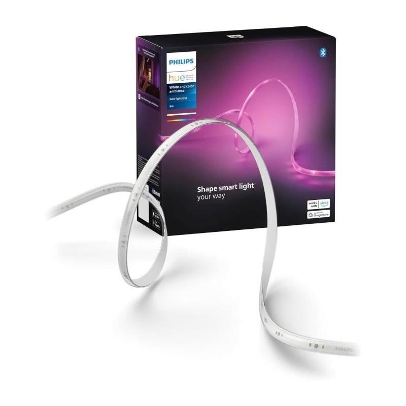 Kit de base ruban LED Philips Hue - Lightstrip 5m - Lumière blanche et couleur