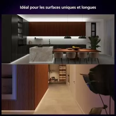Kit de base ruban LED Philips Hue - Lightstrip 5m - Lumière blanche et couleur