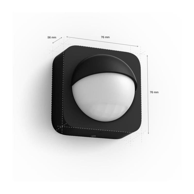 Détecteur mouvement extérieur Philips Hue - Noir - 160°