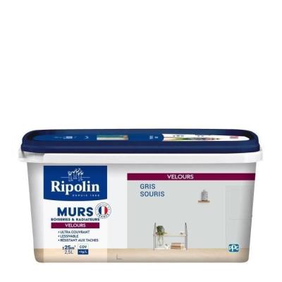 Peinture Velours pour Murs, Boiseries et Radiateurs - Gris Souris