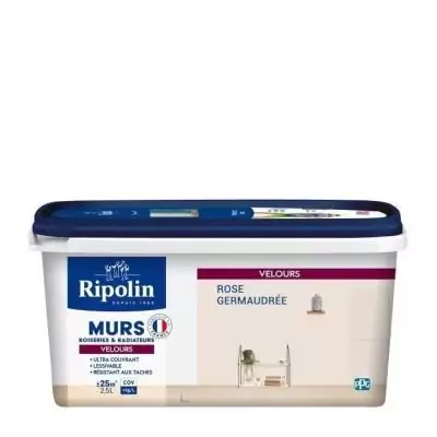 Peinture Velours Rose pour Murs, Boiseries et Radiateurs - RIPOLIN
