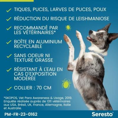 Collier anti-puces et anti-tiques pour grand chien - Lot de 2