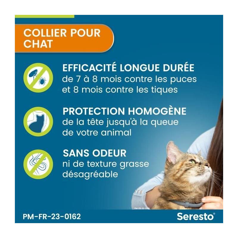 Colliers anti-puces et tiques Seresto: Lot de 2 - Format compact