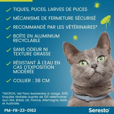 Colliers anti-puces et tiques Seresto: Lot de 2 - Format compact
