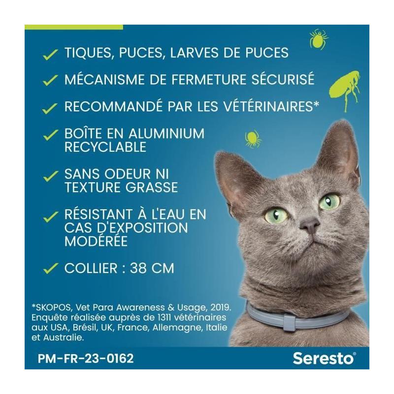 Colliers anti-puces et tiques Seresto: Lot de 2 - Format compact