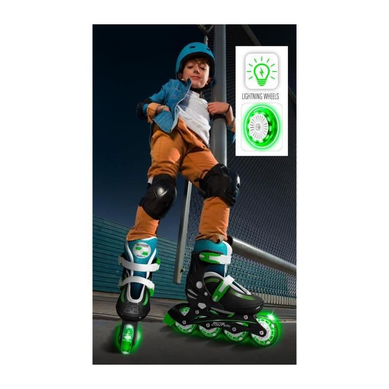 Patins en ligne ajustables avec roues lumineuses - Contrôle des virages