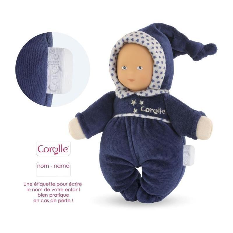Mon Doudou Corolle Babidoux Marine Reves d'Etoiles - 20cm - Idéal dès la Naissance