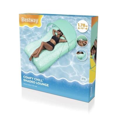 Matelas gonflable de piscine BESTWAY avec auvent - Confort et détente