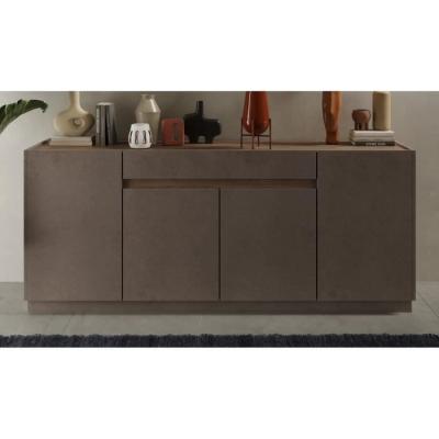 Buffet FIRENZE - Bronze/Chene Mercure - 4 portes + 1 tiroir
