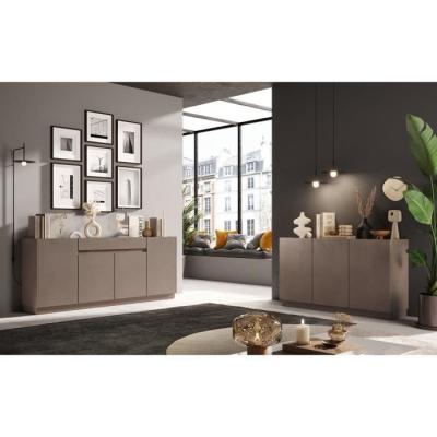 Buffet FIRENZE - Bronze/Chene Mercure - 4 portes + 1 tiroir