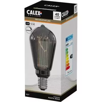 Ampoule LED E27 CALEX GLASSFIBER RUSTIC ST64 - Intensité variable - Titanium