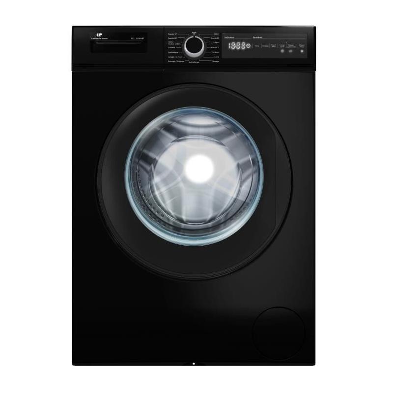 Lave-linge hublot Continental Edison 12 kg - Classe A - Noir