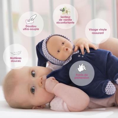Poupon Doudou Corolle Babipouce Marine - Etoiles - 28 cm