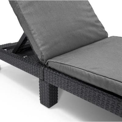 Bain de soleil Allibert by KETER Daytona en résine imitation rotin tressé gris