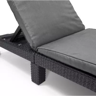 Bain de soleil Allibert by KETER Daytona en résine imitation rotin tressé gris