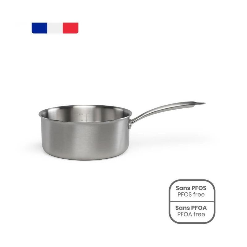 Casserole en acier inoxydable 20cm - LIVOO - Fabriqué en France